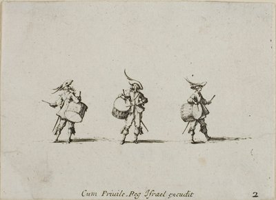 Poraa rumpuilla, kaksi levyä The Military Exercisesista tekijältä Jacques Callot