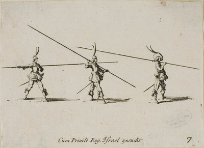 Pora Musketin kanssa, levy seitsemän sotilasharjoituksista tekijältä Jacques Callot