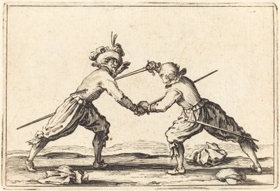 Kaksintaistelu miekkojen kanssa tekijältä Jacques Callot