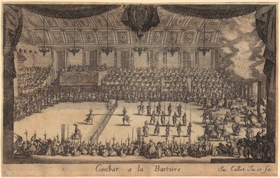 Monseigneur Henry de Lorrainen saapuminen, sarjan ”Turnajaiset” sivu 7 tekijältä Jacques Callot