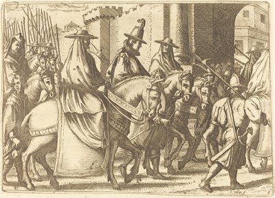 Sisäänpääsy Ferraran kaupunkiin tekijältä Jacques Callot