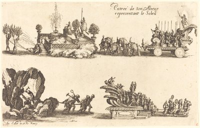 Hänen korkeutensa sisääntulo, joka edustaa aurinkoa tekijältä Jacques Callot