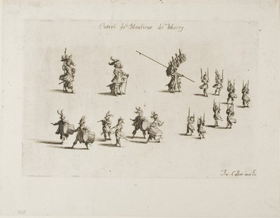 M. de Maceyn sisääntulo elokuvasta The Combat at the Barrier tekijältä Jacques Callot