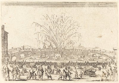 Ilotulitus Arnossa, Firenzessä tekijältä Jacques Callot