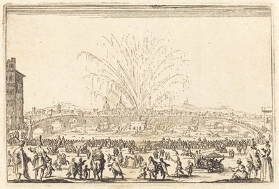 Ilotulitus Arnossa, Firenzessä tekijältä Jacques Callot
