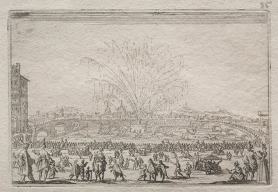 Ilotulitus Arnolla, n. 1622. tekijältä Jacques Callot