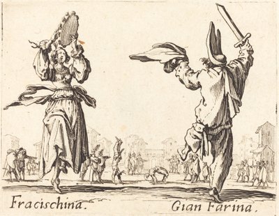 Fracischina ja Gian Farina tekijältä Jacques Callot