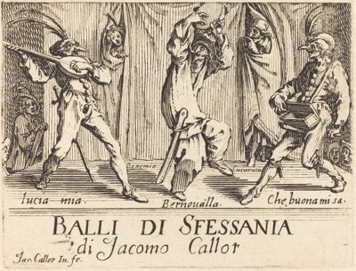 Etukappale kappaleeseen "Balli di Sfessania" tekijältä Jacques Callot
