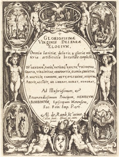 Etukappale "Gloriosissimae" tekijältä Jacques Callot