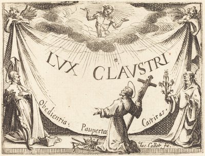 Etukappale elokuvalle "The Light of the Cloister" tekijältä Jacques Callot
