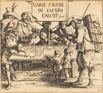 Etukappale Varie-figuurille, c. 1621. tekijältä Jacques Callot