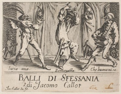 Etukappale, Balli di Sfessania tekijältä Jacques Callot