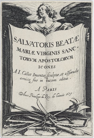 Etutaulu Les Grands Apôtresista (Suuret apostolit), 1631 tekijältä Jacques Callot