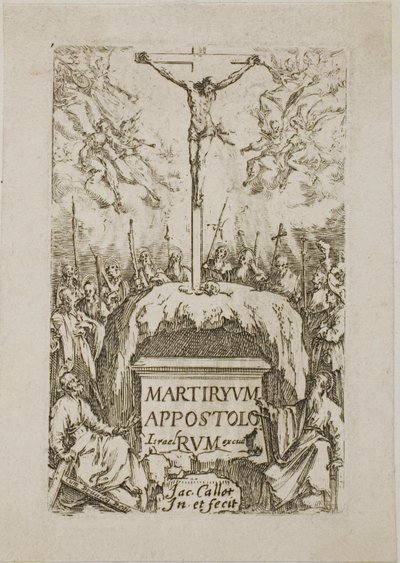Etukuva, Apostolien marttyyrikuolemat -teoksesta. tekijältä Jacques Callot