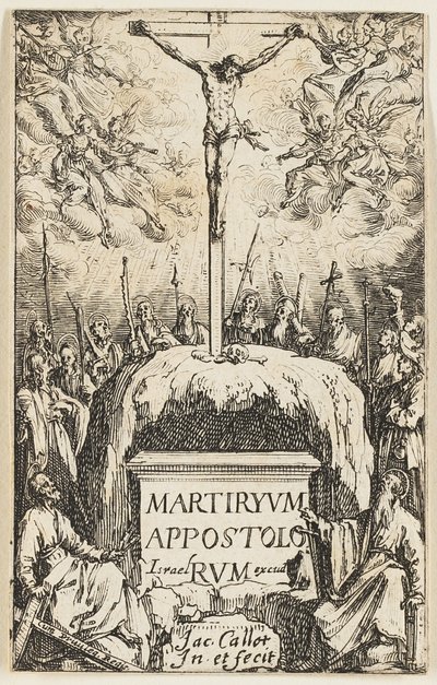 Etukuva, Apostolien marttyyrikuolemat -teoksesta. tekijältä Jacques Callot