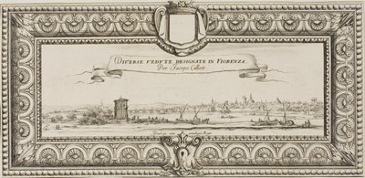 Frontispiece, eri kohtauksista Suunniteltu Firenzessä tekijältä Jacques Callot