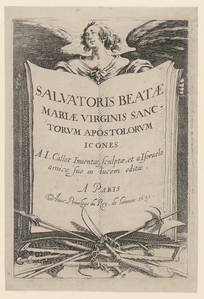 Etusivu, sarjan ”Jeesus, kaksitoista apostolia ja Maria” 1. sivu tekijältä Jacques Callot
