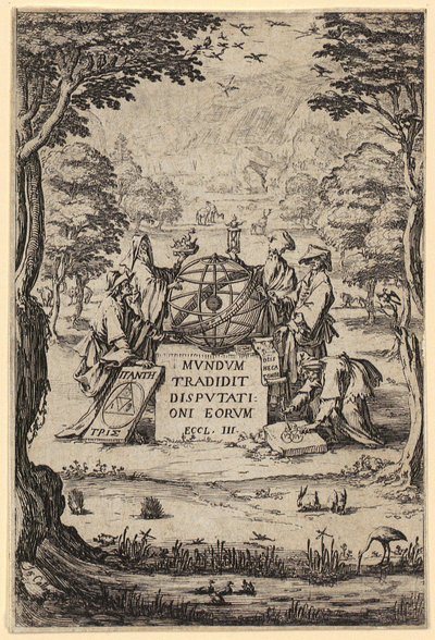 Teoksen "Sacra Cosmologia" nimiökuva tekijältä Jacques Callot