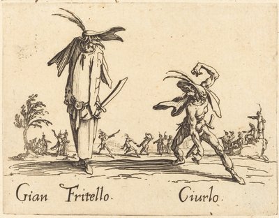 Gian Fritello ja Ciurlo, n. 1622. tekijältä Jacques Callot