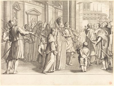 Suurherttuatar nuorten tyttöjen kulkueessa tekijältä Jacques Callot