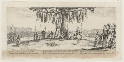 Ripustus, sarjan ”Sodan harmaat” sivu 11 tekijältä Jacques Callot