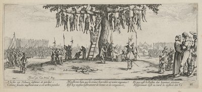 Ripustus, sarjan ”Sodan harmaat” sivu 11 tekijältä Jacques Callot