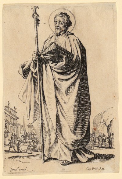 Pyhä Paavali, sarjan ”Jeesus, kaksitoista apostolia ja Maria” 5. sivu tekijältä Jacques Callot
