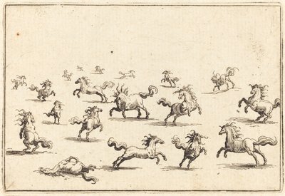 Hevoset Juoksemassa tekijältä Jacques Callot