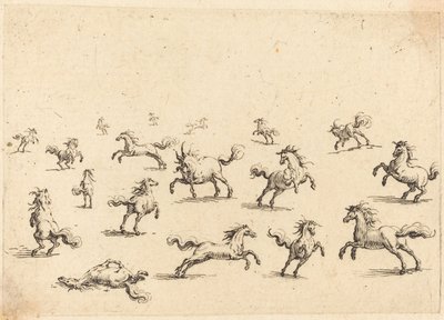 Hevoset Juoksemassa tekijältä Jacques Callot
