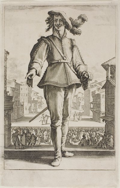 Metsästyslintuja erilaisista kohtauksista, jotka on suunniteltu Firenzessä tekijältä Jacques Callot