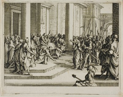Jeesus ja aviorikollinen nainen, Uudesta testamentista. tekijältä Jacques Callot