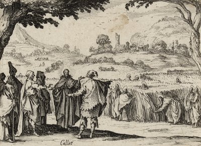 Jeesus ja fariseukset, 1635 tekijältä Jacques Callot