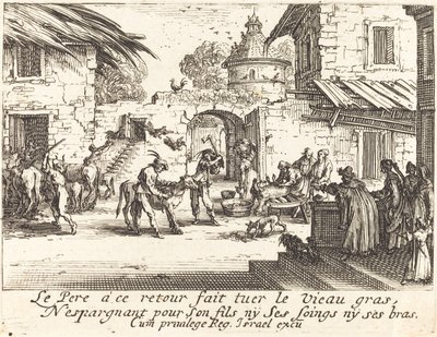 Lihatetun vasikan tappaminen tekijältä Jacques Callot