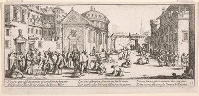 Sairaala, kuva teoksesta The Large Miseries of War tekijältä Jacques Callot