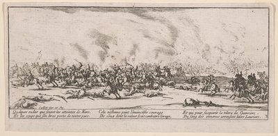 Taistelu, kuvitus teoksesta The Large Miseries of War tekijältä Jacques Callot