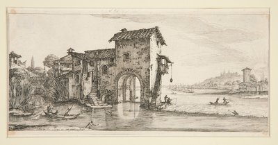 Le moulin a eau (Mylly veden päällä), Giovanni de Medicin maisemista tekijältä Jacques Callot