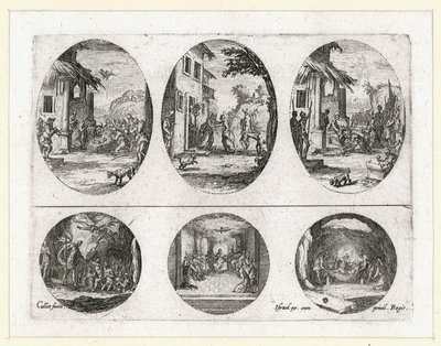 Passion ihmeet ... (kaiverrus) tekijältä Jacques Callot
