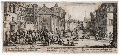 Sodan kurjuudet ja onnettomuudet ... (kaiverrus) tekijältä Jacques Callot