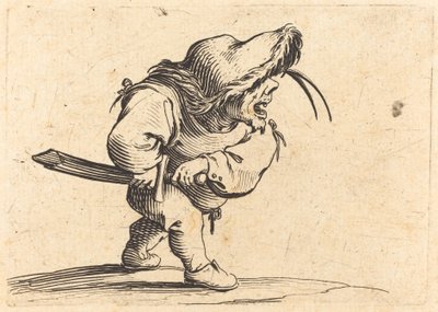 Mies valmistautuu vetämään miekkansa tekijältä Jacques Callot