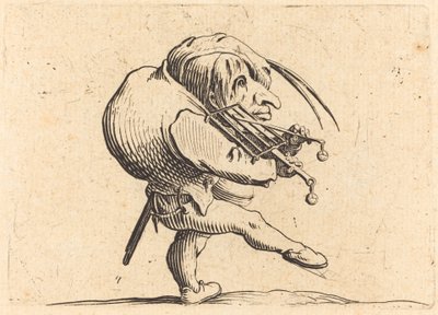 aMies kaapii grilliä, c. 1622. tekijältä Jacques Callot