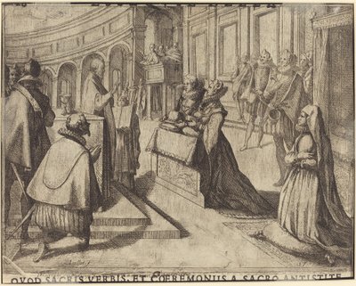 Itävallan Margaretan ja Filip III:n avioliitto [verso] tekijältä Jacques Callot