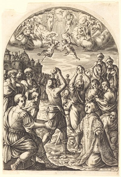 Pyhän Stefanoksen marttyyrikuolema tekijältä Jacques Callot