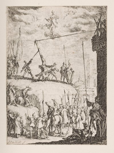 Pyhän Pietarin marttyyrikuolema, nro. 4 Apostolien marttyyrikuolemasta tekijältä Jacques Callot