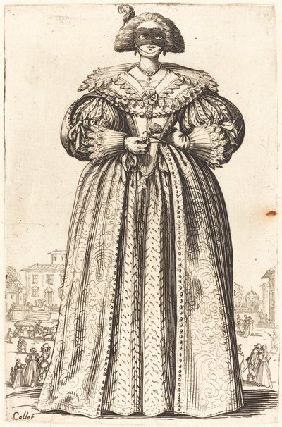 Naamioitu jalo nainen tekijältä Jacques Callot
