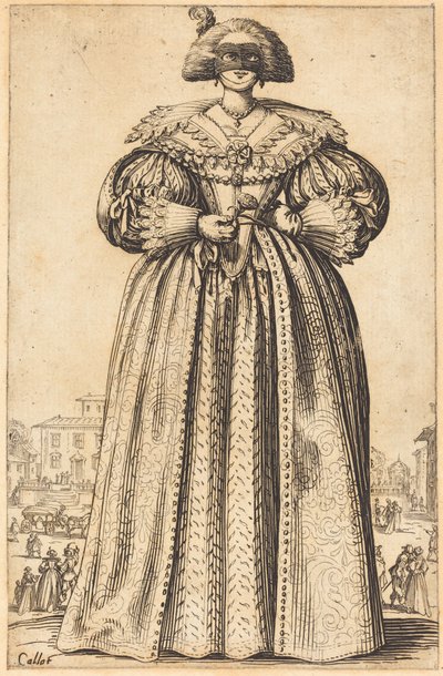 Naamioitunut aatelisnainen tekijältä Jacques Callot