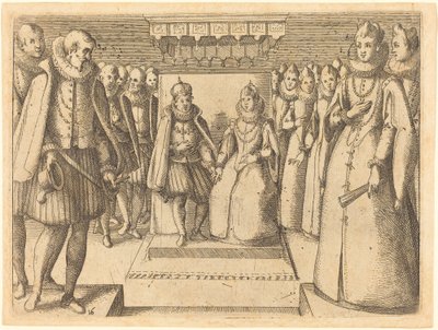 Margaret Itävallan ja Philip III:n tapaaminen tekijältä Jacques Callot