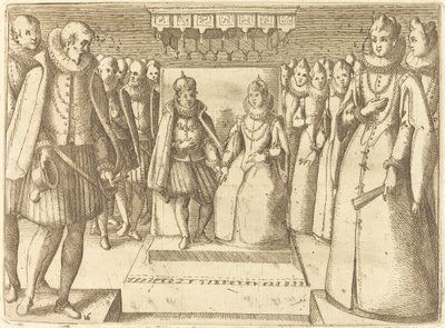 Margaret Itävallan ja Philip III:n tapaaminen tekijältä Jacques Callot