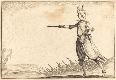 Armeijan komentaja jalkaisin tekijältä Jacques Callot
