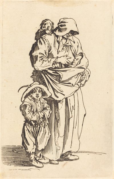 Äiti ja kolme lasta tekijältä Jacques Callot