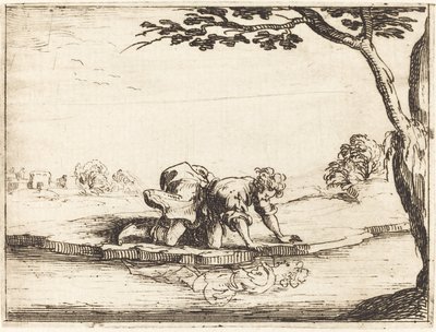 Narsissi katsomassa vedessä tekijältä Jacques Callot